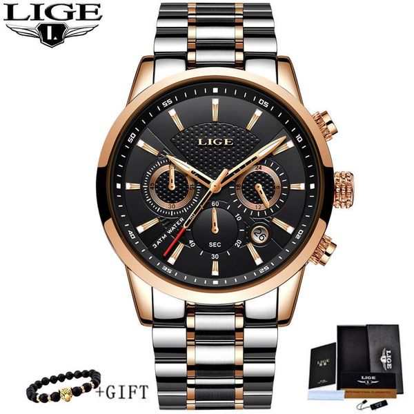 wristwatches 2021 lige watches men chronograph sports waterproof full steel quartz watch relogio masculino, Slivery;brown
wristwatches 2021 lige watches men chronograph sports waterproof full steel quartz watch relogio masculino, Slivery;brown