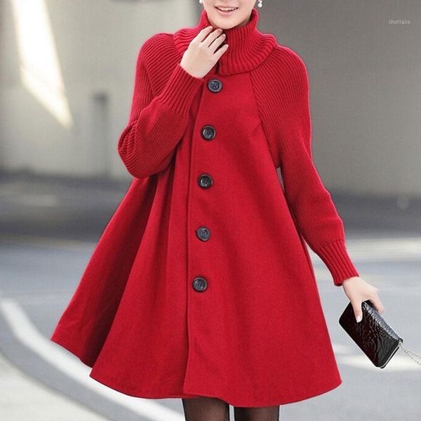 women's wool & blends woolen coat winter cloak knit long-sleeved high o-neck trench female spring autumn single-breasted windbreaker, Black
women's wool & blends woolen coat winter cloak knit long-sleeved high o-neck trench female spring autumn single-breasted windbreaker, Black