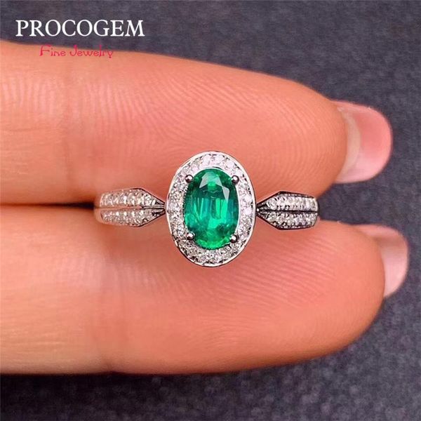 cluster rings procogem 0.85ct natural emerald ring for women anniversary real green gemstones fine jewelry 925 sterling silver #834, Golden;silver
cluster rings procogem 0.85ct natural emerald ring for women anniversary real green gemstones fine jewelry 925 sterling silver #834, Golden;silver