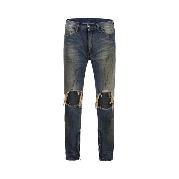 jeans hip hop dirty broken denim zippered ankles distressing biker jeans men streetwear, Blue
jeans hip hop dirty broken denim zippered ankles distressing biker jeans men streetwear, Blue