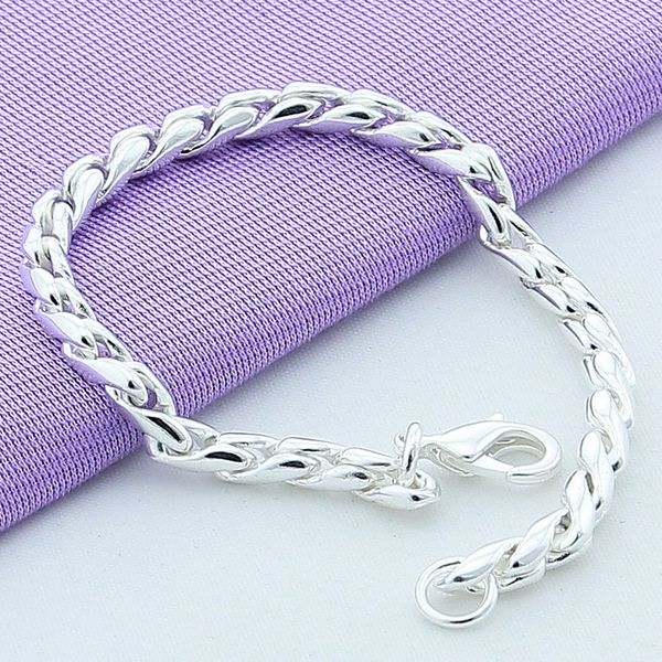 new arrival 925 sterling silver 4mm twist chain bracelet for women men fashion jewelry pulseras gift wholesale, Black
new arrival 925 sterling silver 4mm twist chain bracelet for women men fashion jewelry pulseras gift wholesale, Black