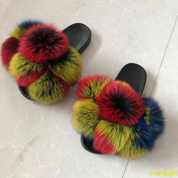 fling fur slippers for women fluffy real slides furry raccoon sandals ladies cute ball flip flops rainbow shoe, Black
fling fur slippers for women fluffy real slides furry raccoon sandals ladies cute ball flip flops rainbow shoe, Black