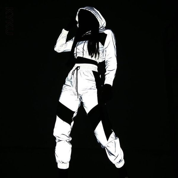 fashion loose jacket coat womens pants matching sets plus size hip hop reflective 2 piece set women tracksuit hoodies crop, White
fashion loose jacket coat womens pants matching sets plus size hip hop reflective 2 piece set women tracksuit hoodies crop, White