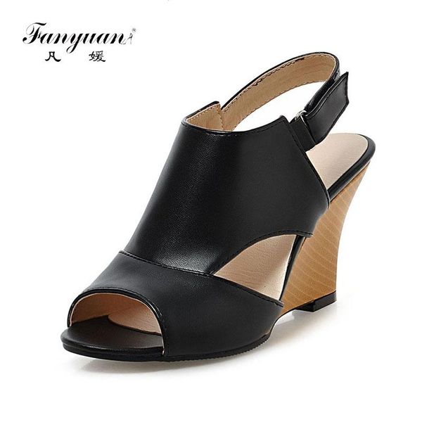 fanyuan 2021 peep toe wedge high-heeled back strap women shoes woman summer sandals fashion large size 34-43 dress, Black
fanyuan 2021 peep toe wedge high-heeled back strap women shoes woman summer sandals fashion large size 34-43 dress, Black