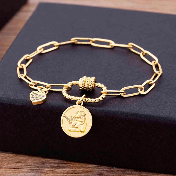 17 styles new fashion love heart angel charm pendant bracelets for women copper gold color link chain diy jewelry gift wholesale, Golden;silver
17 styles new fashion love heart angel charm pendant bracelets for women copper gold color link chain diy jewelry gift wholesale, Golden;silver
