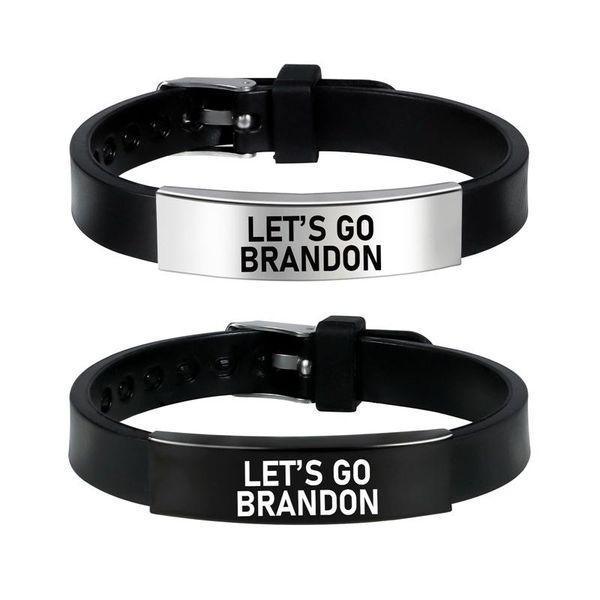 charm bracelets let's go brandon fjb silicone couple bracelet stainless steel gift jewelry for women men, Golden;silver
charm bracelets let's go brandon fjb silicone couple bracelet stainless steel gift jewelry for women men, Golden;silver