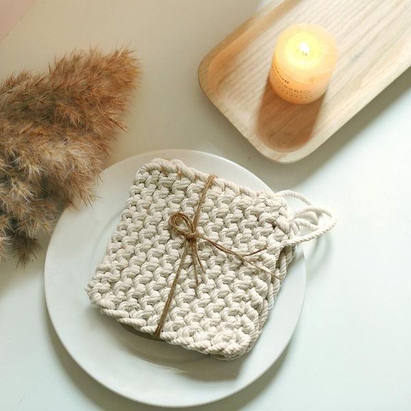 nordic style tableware cup pad thickened tablecloth table mat pure handmade cotton braid non-slip insulation for kitchen mats & pads
nordic style tableware cup pad thickened tablecloth table mat pure handmade cotton braid non-slip insulation for kitchen mats & pads