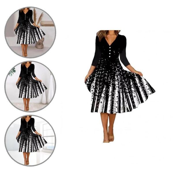 casual dresses skin-friendly half sleeve high waist midi dress cozy v-neck for travel, Black;gray
casual dresses skin-friendly half sleeve high waist midi dress cozy v-neck for travel, Black;gray