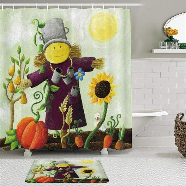 shower curtain sets with non-slip rugs,creative cute scarecrow guardian field sunflower pumpkin carrot,durable waterproof
shower curtain sets with non-slip rugs,creative cute scarecrow guardian field sunflower pumpkin carrot,durable waterproof
