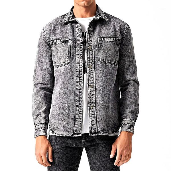 men's jackets 2021 autumn product solid color lapel denim jacket youth casual gray loose long-sleeved, Black;brown
men's jackets 2021 autumn product solid color lapel denim jacket youth casual gray loose long-sleeved, Black;brown