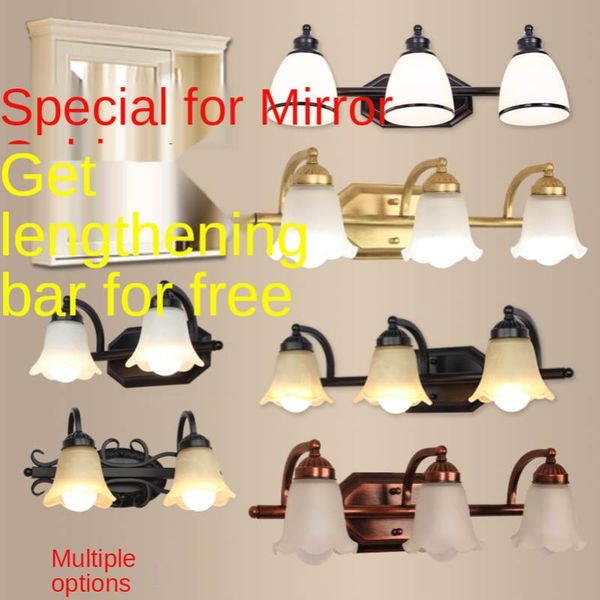 wall lamp american mirror front bathroom light cabinet special european retro dressing makeup
wall lamp american mirror front bathroom light cabinet special european retro dressing makeup