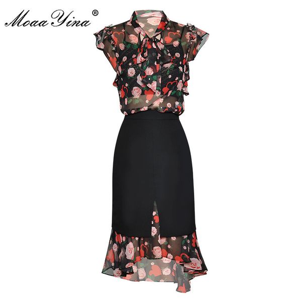 fashion designer set summer women short sleeve beading floral print chiffon +skirt streetwear two-piece suit 210524, White
fashion designer set summer women short sleeve beading floral print chiffon +skirt streetwear two-piece suit 210524, White