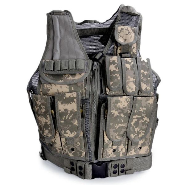 tactical vest molle modular utility mesh cs wargame hunting gear combat armor paintball vests jackets, Camo;black
tactical vest molle modular utility mesh cs wargame hunting gear combat armor paintball vests jackets, Camo;black