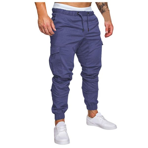 men's pants solid color tooling multi-pocket casual leggings trousers male sports running jogger cargo pantalones hombre, Black 
men's pants solid color tooling multi-pocket casual leggings trousers male sports running jogger cargo pantalones hombre, Black
