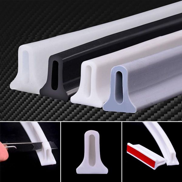 window stickers collapsible water retaining strip silicone self adhesive easy to install dry wet separation barrier for bathroom fhj889