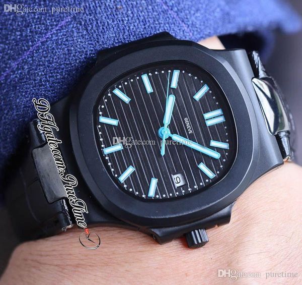 40mm 5711 cal a324 automatic mens watch pvd steel all black textured dial blue white stick markers leather strap watches 2022 puretime g26d4, Slivery;brown
40mm 5711 cal a324 automatic mens watch pvd steel all black textured dial blue white stick markers leather strap watches 2022 puretime g26d4, Slivery;brown
