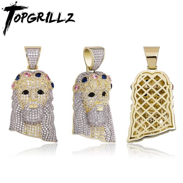 rillz hip hop jesus pendant necklace copper gold plated iced out micro pave cubic zirconia punk style jewelry x0509, Black
rillz hip hop jesus pendant necklace copper gold plated iced out micro pave cubic zirconia punk style jewelry x0509, Black