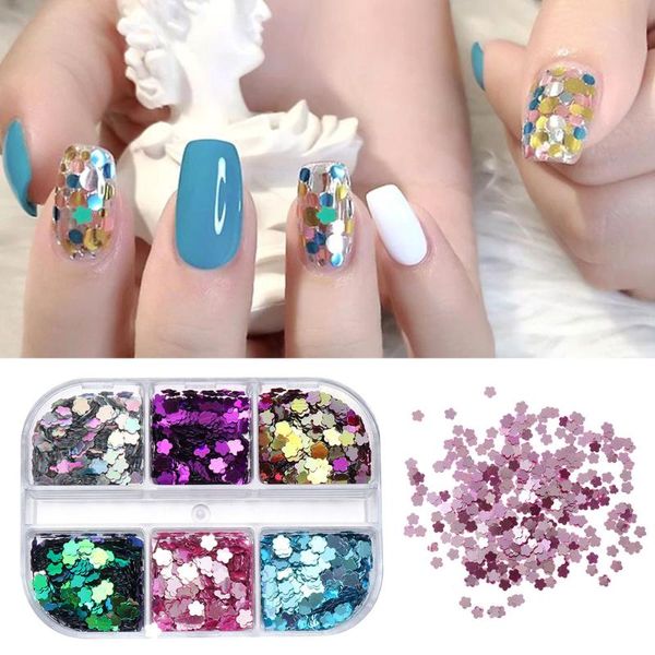 nail art decorations 6 grids cherry blossom sequins glitter flakes laser flower sticker paillettes sparkles diy manicure, Silver;gold
nail art decorations 6 grids cherry blossom sequins glitter flakes laser flower sticker paillettes sparkles diy manicure, Silver;gold