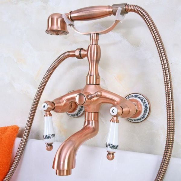 antique red copper brass double ceramic handles wall mounted bathroom clawfoot bathtub tub faucet mixer tap w/hand shower ana314 sets
antique red copper brass double ceramic handles wall mounted bathroom clawfoot bathtub tub faucet mixer tap w/hand shower ana314 sets