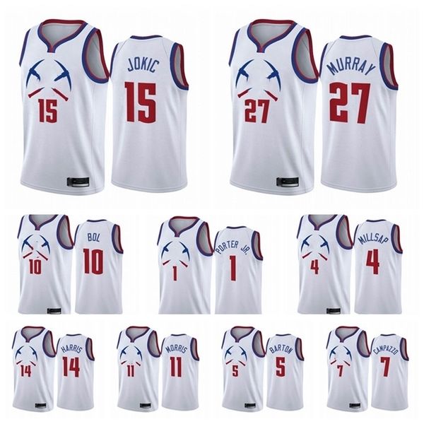 2020-21 Denver\rNuggets\rMen Nikola Michael Porter Jr. Bol Jokic Jamal Murray Earned Edition White Swingman Basketball Jersey, Color12
2020-21 Denver\rNuggets\rMen Nikola Michael Porter Jr. Bol Jokic Jamal Murray Earned Edition White Swingman Basketball Jersey, Color12