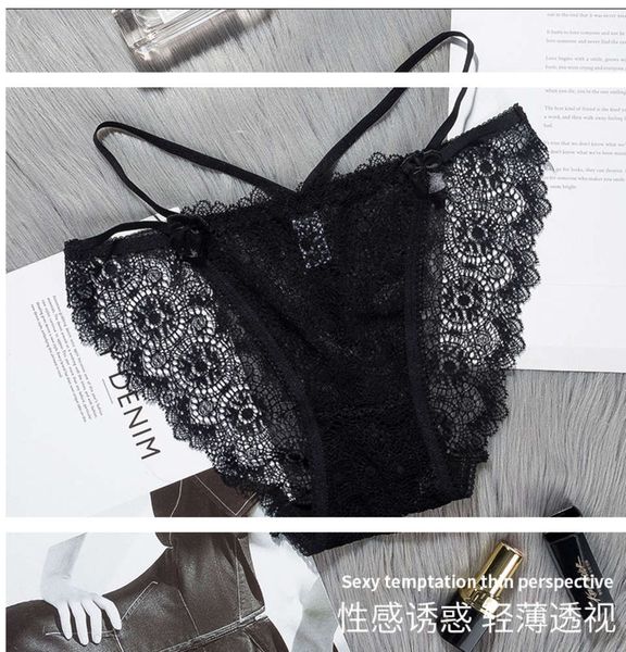 lace underwear female temptation low waist transparent autumn and winter pure cotton crotch women's briefs, Black;white
lace underwear female temptation low waist transparent autumn and winter pure cotton crotch women's briefs, Black;white