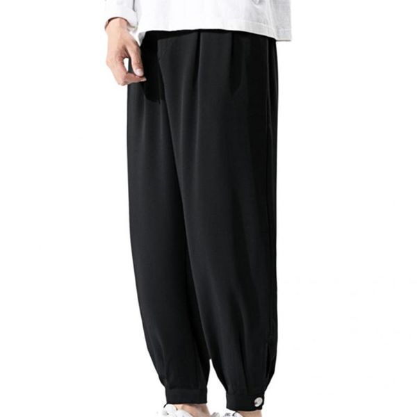 men's pants streetwear classic ankle-length loose summer trousers smooth casual straight for fitness, Black
men's pants streetwear classic ankle-length loose summer trousers smooth casual straight for fitness, Black