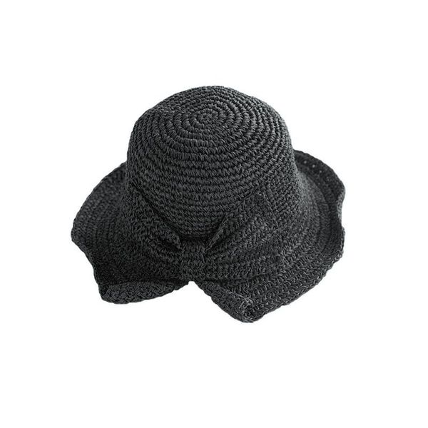 bow straw weave fisherman's hat wide brim dome uv protection sun hats beach travel foldable gilrs caps female summer cap, Blue;gray
bow straw weave fisherman's hat wide brim dome uv protection sun hats beach travel foldable gilrs caps female summer cap, Blue;gray