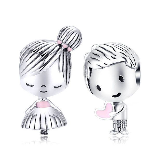 1pcs cute boy girl love pendant diy beads adapting to original pandora charm bracelet ladies jewelry making gifts, Silver
1pcs cute boy girl love pendant diy beads adapting to original pandora charm bracelet ladies jewelry making gifts, Silver