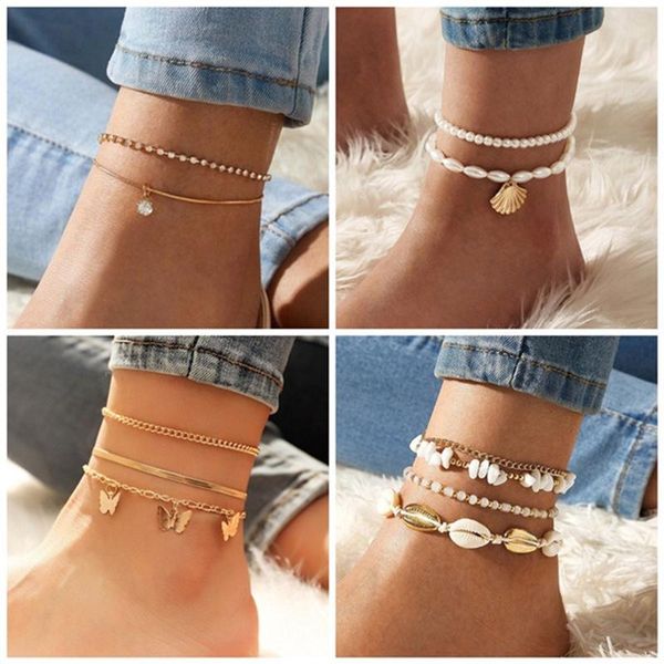 charm bracelets summer beach boho pearl shell anklets for women butterfly crystal ankle girls barefoot on leg chain jewelry gift, Golden;silver
charm bracelets summer beach boho pearl shell anklets for women butterfly crystal ankle girls barefoot on leg chain jewelry gift, Golden;silver