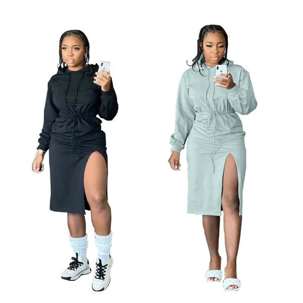 casual dresses selling women knee-length dress fashionable drawstring full sleeve high waist lace-up pure color hooded slit, Black;gray
casual dresses selling women knee-length dress fashionable drawstring full sleeve high waist lace-up pure color hooded slit, Black;gray