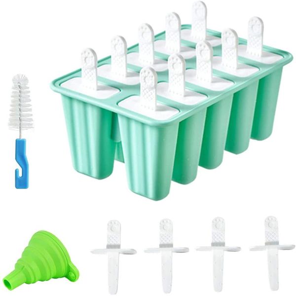 baking moulds popsicle molds 10 pieces silicone ice with funnel cleaning brush easy release maker
baking moulds popsicle molds 10 pieces silicone ice with funnel cleaning brush easy release maker