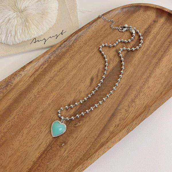 pendant necklaces origin summer ins fashion jelly green color love heart necklace for women silver beaded chain chokers
pendant necklaces origin summer ins fashion jelly green color love heart necklace for women silver beaded chain chokers