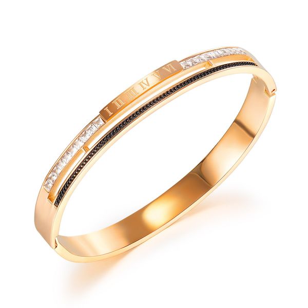 jewelry japan and korea simple fashion titanium steel women's bracelet temperament versatile roman digital diamond, Golden;silver
jewelry japan and korea simple fashion titanium steel women's bracelet temperament versatile roman digital diamond, Golden;silver