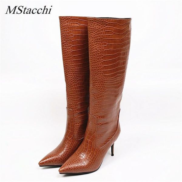 boots mstacchi fashion high heel women crocodile print plush microfiber pointed toe shoes travel necessary the knee mujer, Black
boots mstacchi fashion high heel women crocodile print plush microfiber pointed toe shoes travel necessary the knee mujer, Black