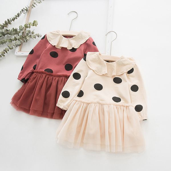 autumn childrens wear new korean gauze girl princess dress dot childrens dress lotus leaf collar, Red;yellow
autumn childrens wear new korean gauze girl princess dress dot childrens dress lotus leaf collar, Red;yellow