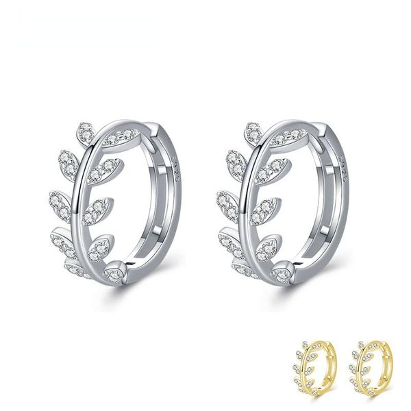 hoop & huggie 100% 925 sterling silver lucky simple leaves trendy female earrings buckle for women wedding statement fine jewelry, Golden;silver
hoop & huggie 100% 925 sterling silver lucky simple leaves trendy female earrings buckle for women wedding statement fine jewelry, Golden;silver