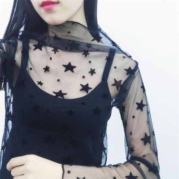 mesh shiny long sleeve blouse shirt women spring transparent club party black shirts o neck plus size grid women's blouses &, White
mesh shiny long sleeve blouse shirt women spring transparent club party black shirts o neck plus size grid women's blouses &, White