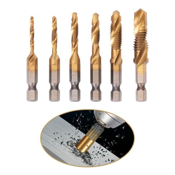 hand tools drill bits screw machine tap titanium plated hex shank hss thread metric compound woodworking bit
hand tools drill bits screw machine tap titanium plated hex shank hss thread metric compound woodworking bit