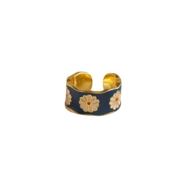 french baroque vintage candy color rings enamel metal flower spray paint small daisy opening ring for women jewelry gift, Golden;silver
french baroque vintage candy color rings enamel metal flower spray paint small daisy opening ring for women jewelry gift, Golden;silver