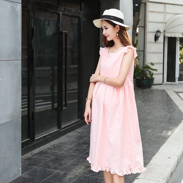 2781# maternity clothes summer o neck solid color cotton sleeveless loose stylish dress pregnant women mom dresses, White
2781# maternity clothes summer o neck solid color cotton sleeveless loose stylish dress pregnant women mom dresses, White
