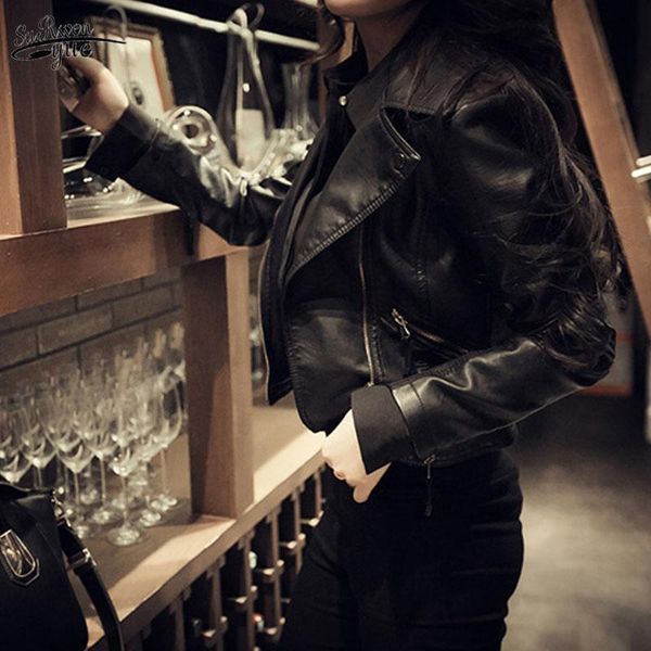 women's jackets 2021 autumn slim locomotive ladies leather jacket the korean style trendy short plus size women 15689, Black;brown
women's jackets 2021 autumn slim locomotive ladies leather jacket the korean style trendy short plus size women 15689, Black;brown