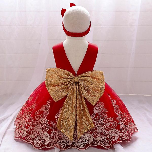 girl's dresses 2021 pageant ceremony child baptism 2 1 year birthday dress for baby girl clothing princess party gold bow toddler, Red;yellow
girl's dresses 2021 pageant ceremony child baptism 2 1 year birthday dress for baby girl clothing princess party gold bow toddler, Red;yellow