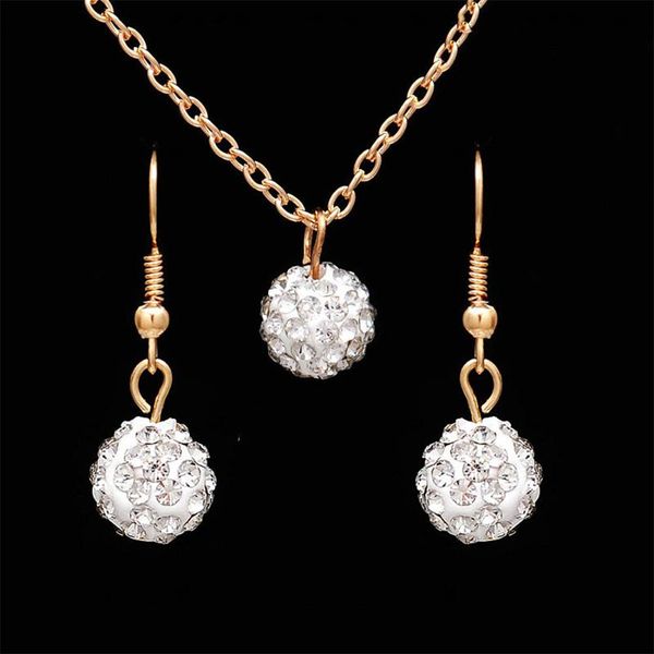 earrings & necklace fashion golden color handmade 10mm rhinestone ball crystal pendant +earring bride wedding jewelry sets women party, Silver
earrings & necklace fashion golden color handmade 10mm rhinestone ball crystal pendant +earring bride wedding jewelry sets women party, Silver