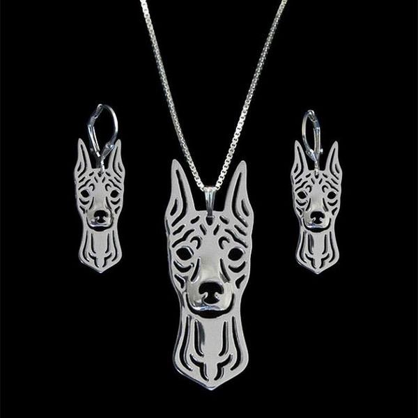 earrings & necklace women alloy pet dog jewelry set lovers' miniature pinscher, Silver
earrings & necklace women alloy pet dog jewelry set lovers' miniature pinscher, Silver
