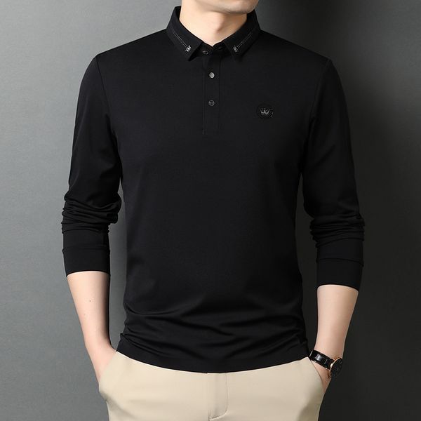 young middle-aged lapel t-shirt long sleeve simple leisure 2021 spring and autumn solid color bottomed shirt casual men's wear, White;black
young middle-aged lapel t-shirt long sleeve simple leisure 2021 spring and autumn solid color bottomed shirt casual men's wear, White;black
