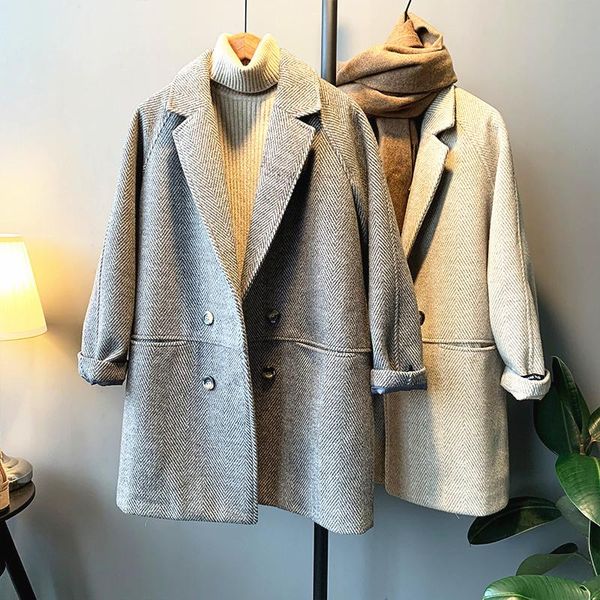 women's wool & blends winter women casual thick warm coat v-neck long voercoat jacket striped outwear yans006, Black
women's wool & blends winter women casual thick warm coat v-neck long voercoat jacket striped outwear yans006, Black