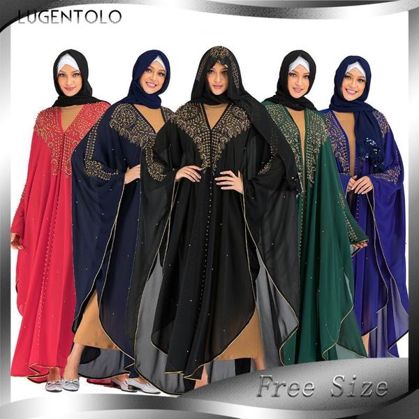 casual dresses lugentolo women maxi dress muslim fashion drill beaded elegant abaya party long sleeve lady dinner loose, Black;gray
casual dresses lugentolo women maxi dress muslim fashion drill beaded elegant abaya party long sleeve lady dinner loose, Black;gray