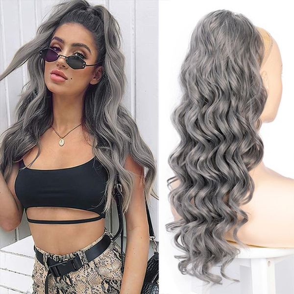 synthetic wigs long wavy ponytail hair heat resistant african american for women, Black
synthetic wigs long wavy ponytail hair heat resistant african american for women, Black