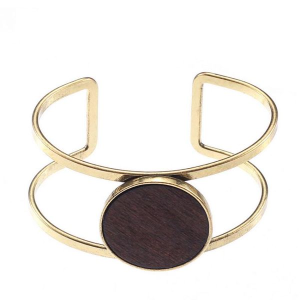 bangle round wood disc charm open cuff bangles for women fashion simple metal wooden bracelets boutique jewelry, Black
bangle round wood disc charm open cuff bangles for women fashion simple metal wooden bracelets boutique jewelry, Black