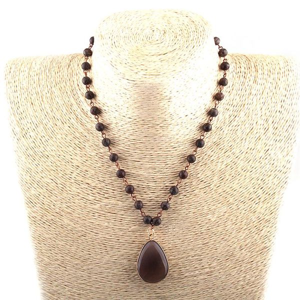 pendant necklaces fashion bohemian tribal jewelry 6mm semi precious stones pendan ethnic necklace, Silver
pendant necklaces fashion bohemian tribal jewelry 6mm semi precious stones pendan ethnic necklace, Silver